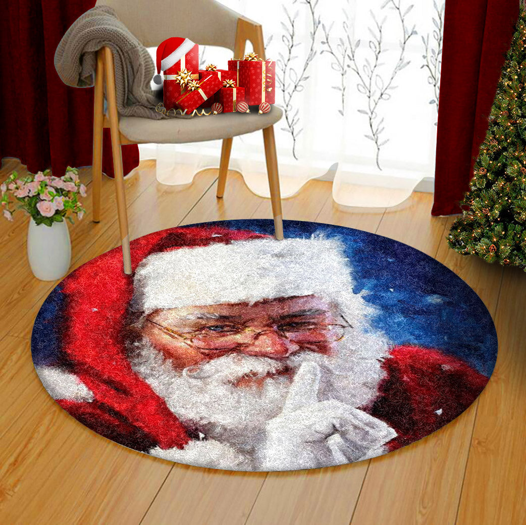 Santa Claus Christmas HM2310089TM Round Area Rug