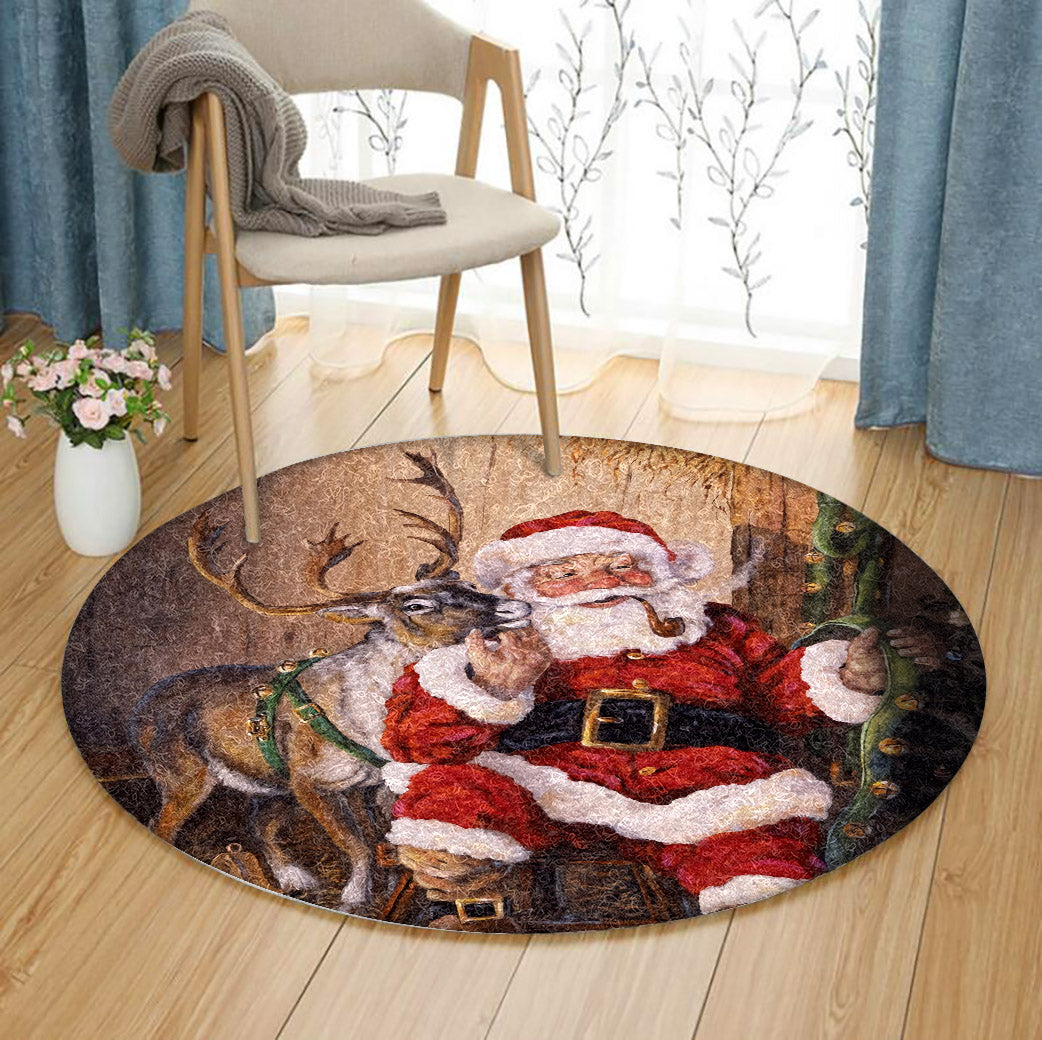 Santa Claus NN1510084TM Round Area Rug