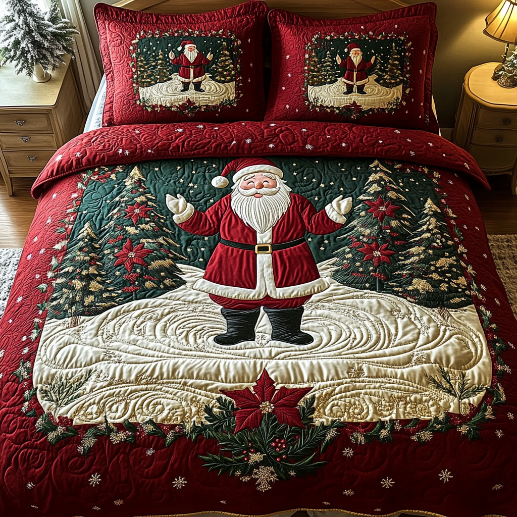 Santa Arrival Quilted Bedding Set NCU0DV1805