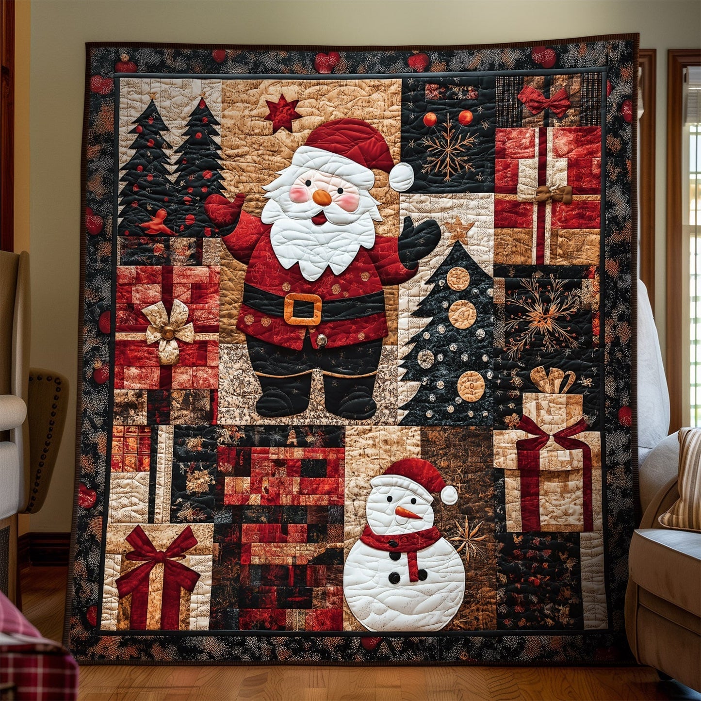 Santa Festive Quilted Blanket NCU0TL1700