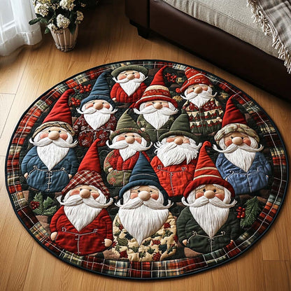 Santa Gathering Quilted Round Mat NCU0NT1234