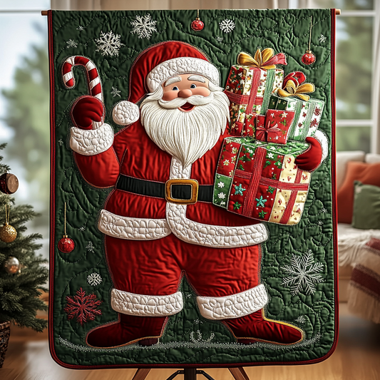 Santa Gifts Quilted Blanket NCU0VH541