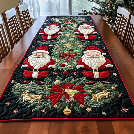 Santa Holiday Magic Quilted Table Runner NCU0DK1443