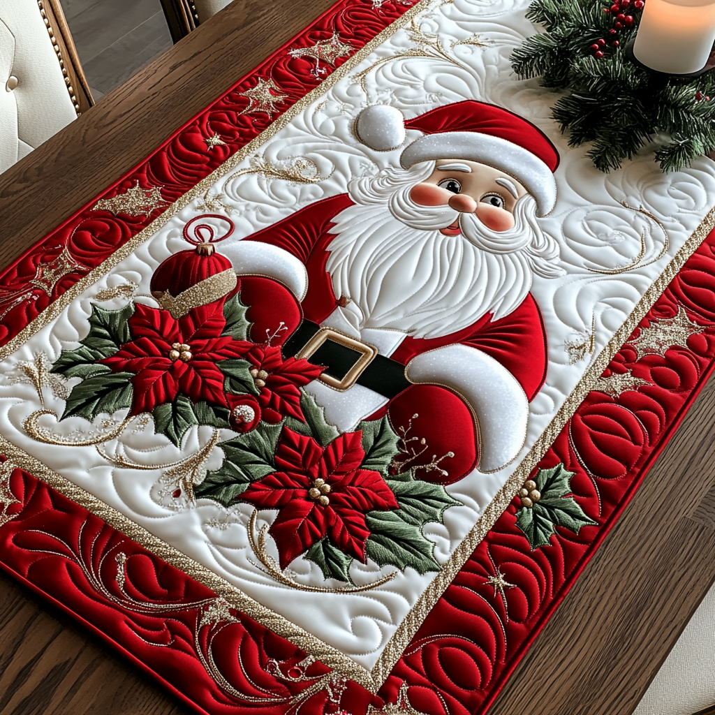 Santa Joy Quilted Table Runner NCU0DV1869