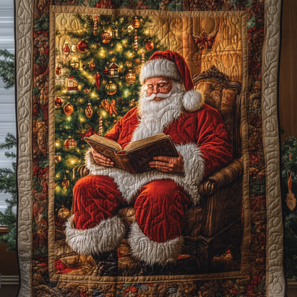 Santa Snowy Night Quilted Blanket NCU0TL1708