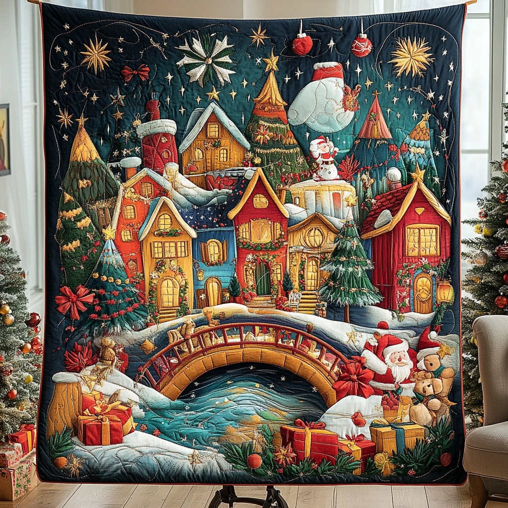 Santa Town Quilted Blanket NCU0VH1201