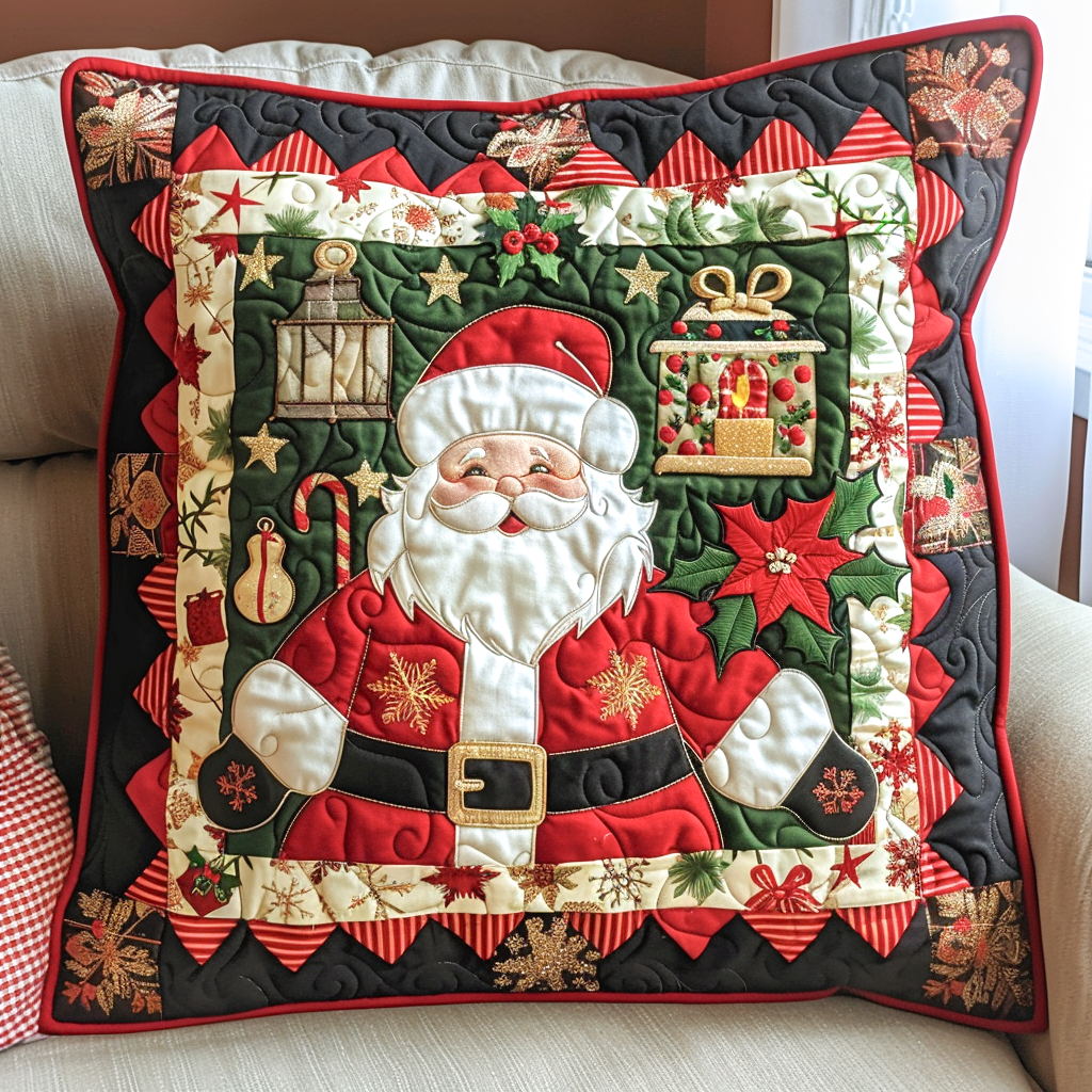 Santa's Jolly Journey Quilted Pillow Case NCU0NT081