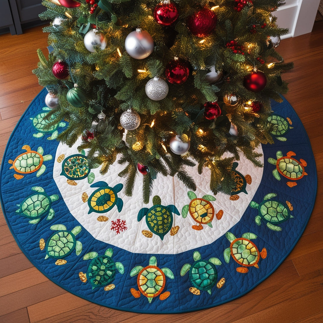 Sea Turtle NTA041124544 Quilted Tree Skirt