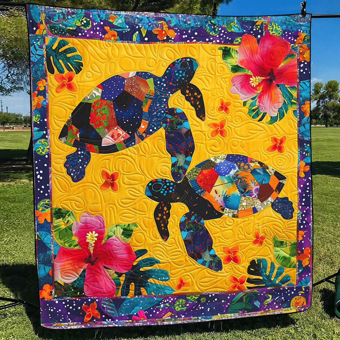 Sea Turtle Quilted Blanket NCU0TL586