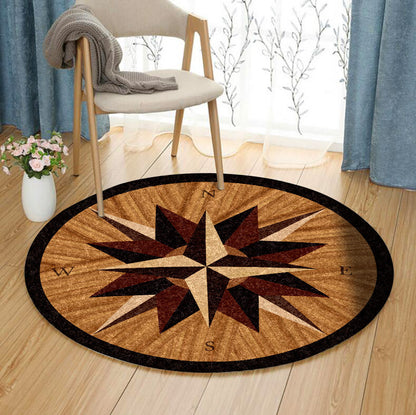 Sea Compass QN090875 Round Area Rug