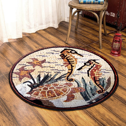 Sea HT160816TM Round Area Rug