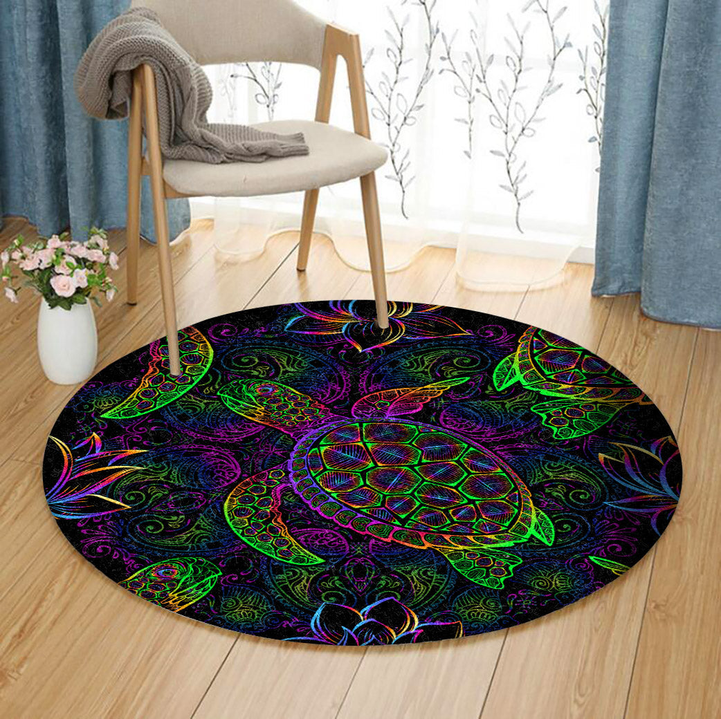 Sea Turtle TT080839 Round Area Rug