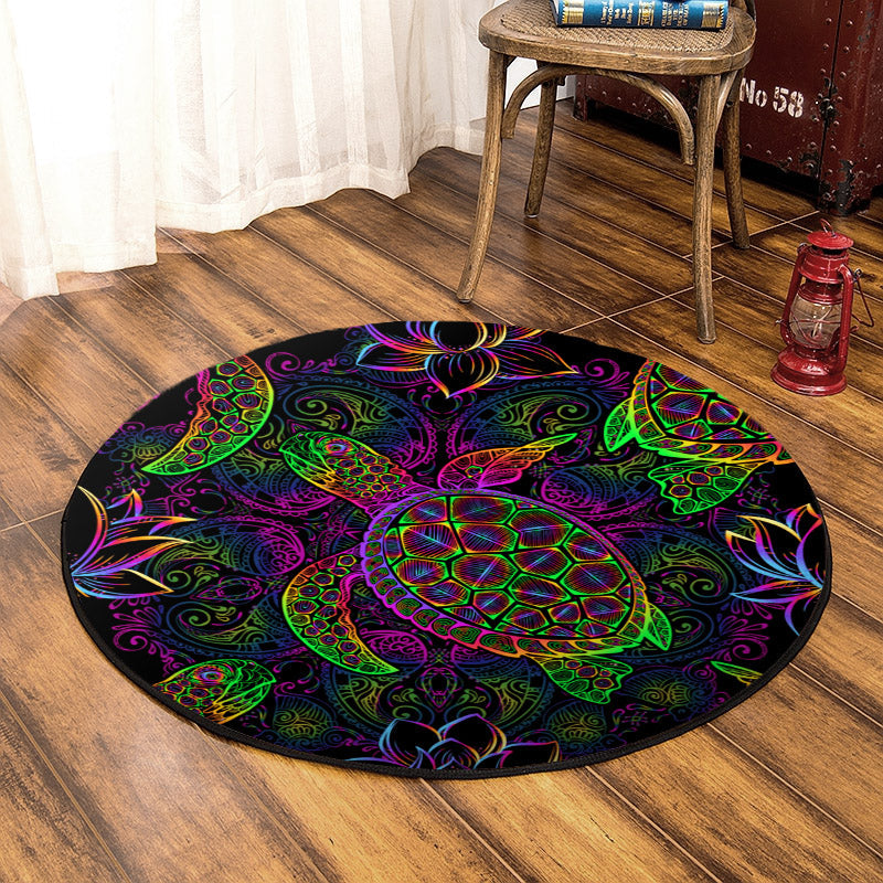 Sea Turtle TT080839 Round Area Rug