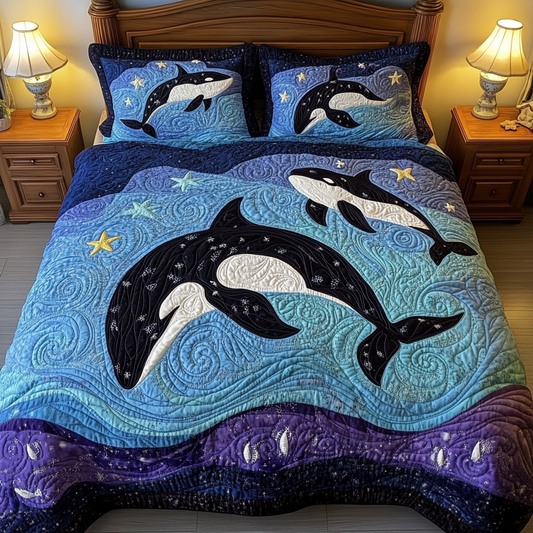 Sea Shadow 3-Piece Quilted Bedding Set NCU0DK2387