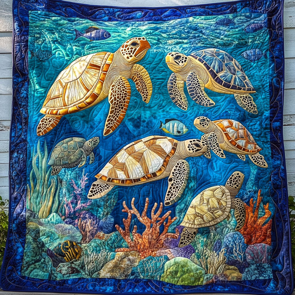 Sea Shell Serenity Quilted Blanket NCU0PT1101