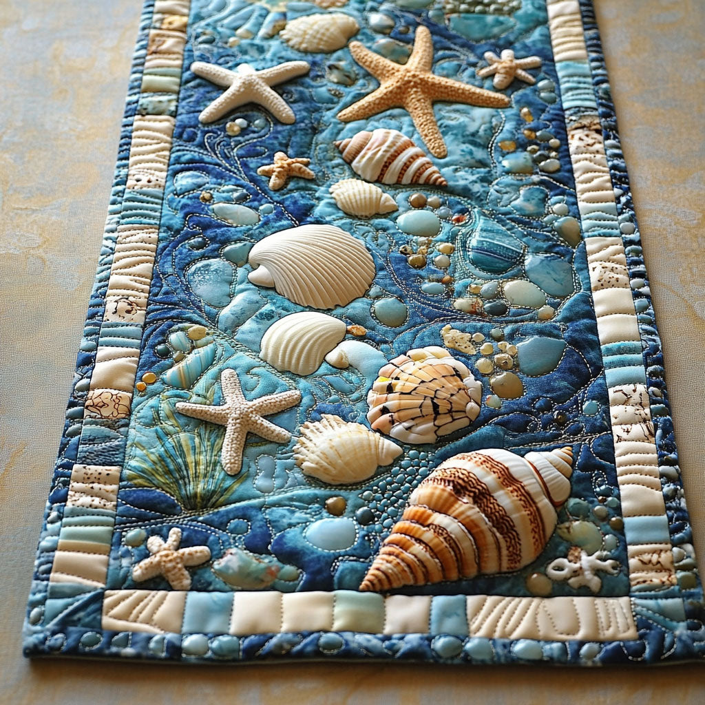 Sea Star Quilted Table Runner NCU0PT2498