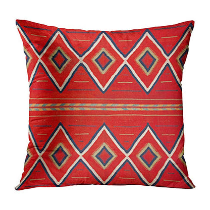 Red Rustic Aztec Cushion Covers