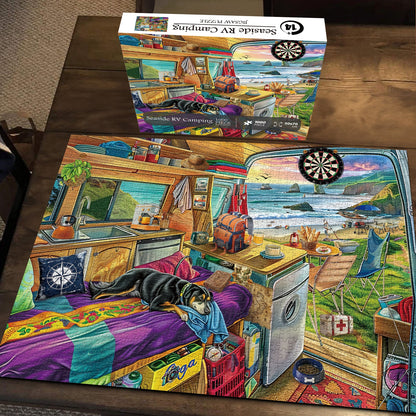 Seaside RV Camping Jigsaw Puzzle 1000 Pieces