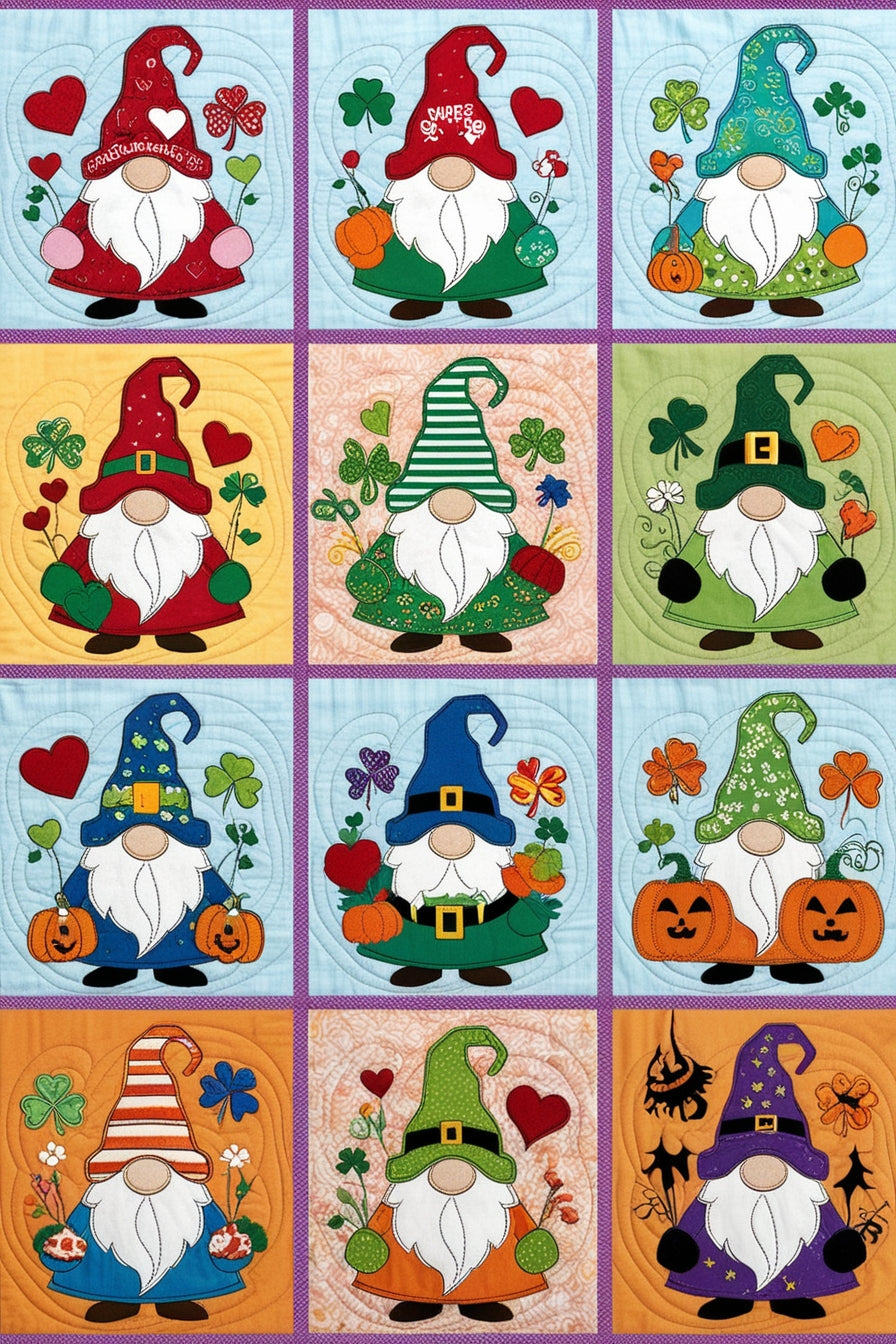 Season Gnomes NTA151024134 Quilt Blanket