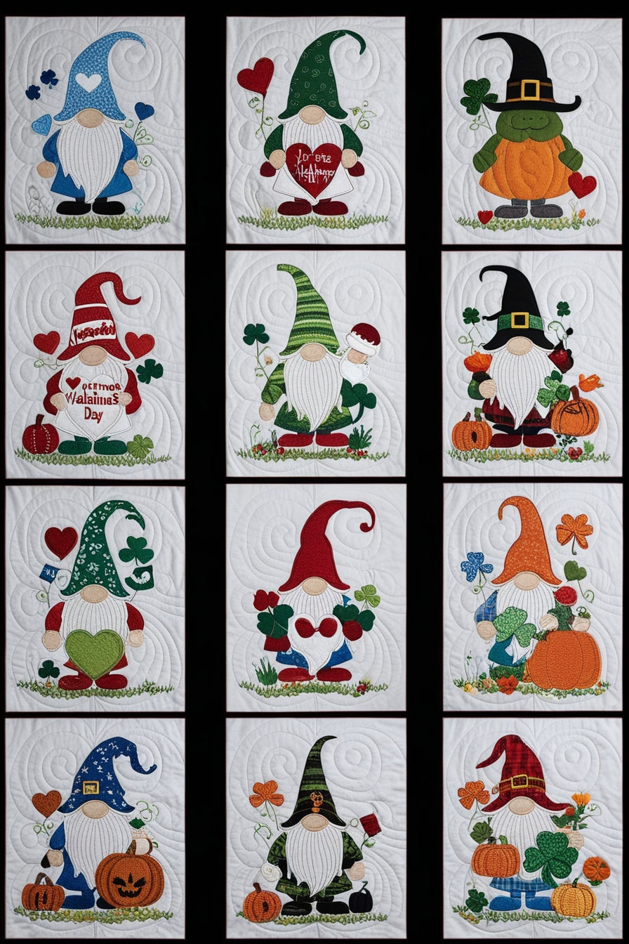 Season Gnomes NTA151024139 Quilt Blanket