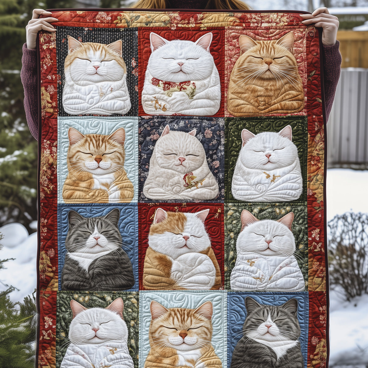 Serene Feline Quilted Blanket NCU0TL1104