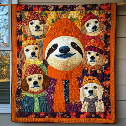 Serenity Sloth Quilted Blanket NCU0DK513