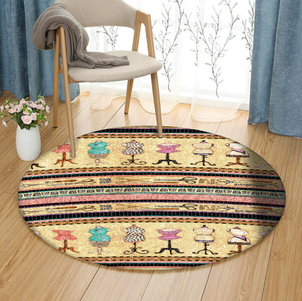 Sewing CG230923TM Round Area Rug