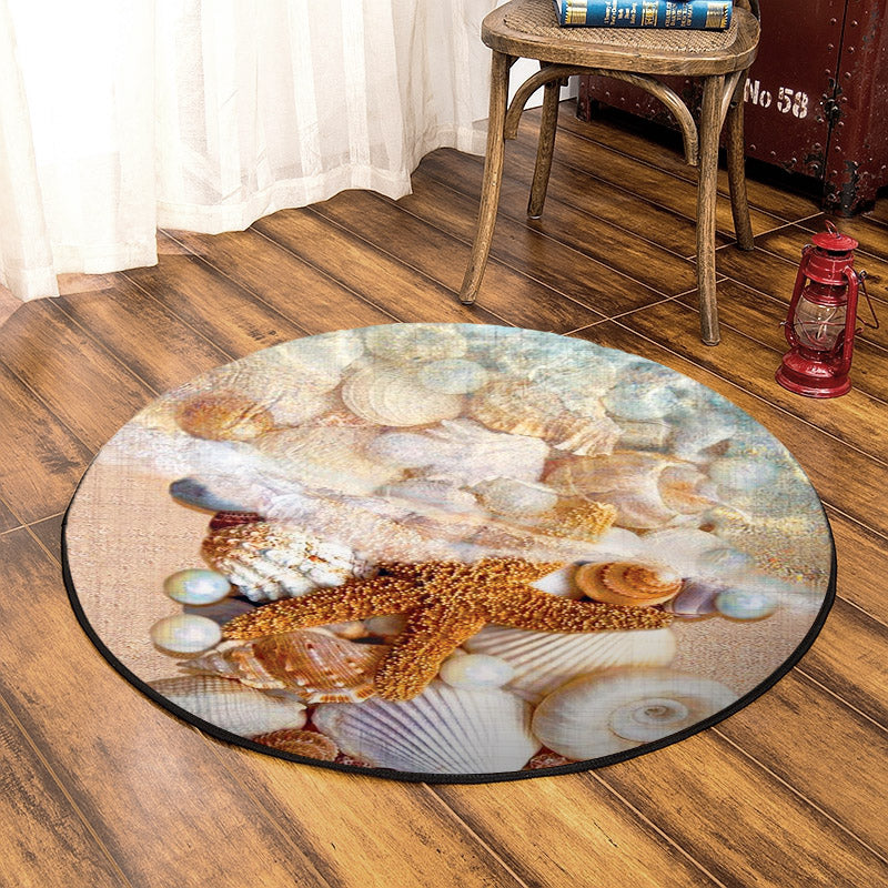 Shells And Starfish HM0810093TM Round Area Rug