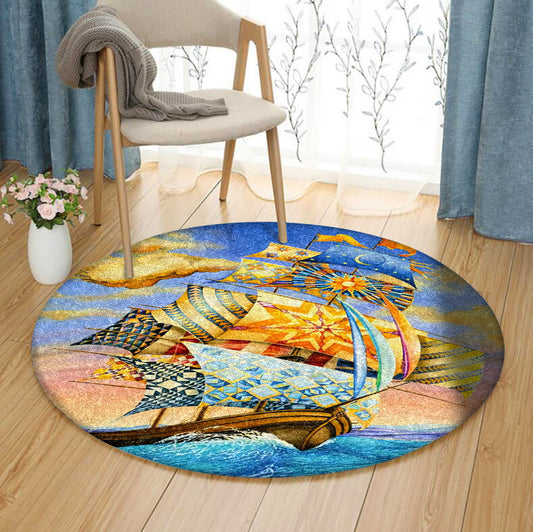 Ship Ocean BT0711030RR Round Area Rug