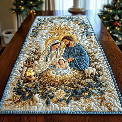 Silent Night Serenity Quilted Table Runner NCU0DK1886