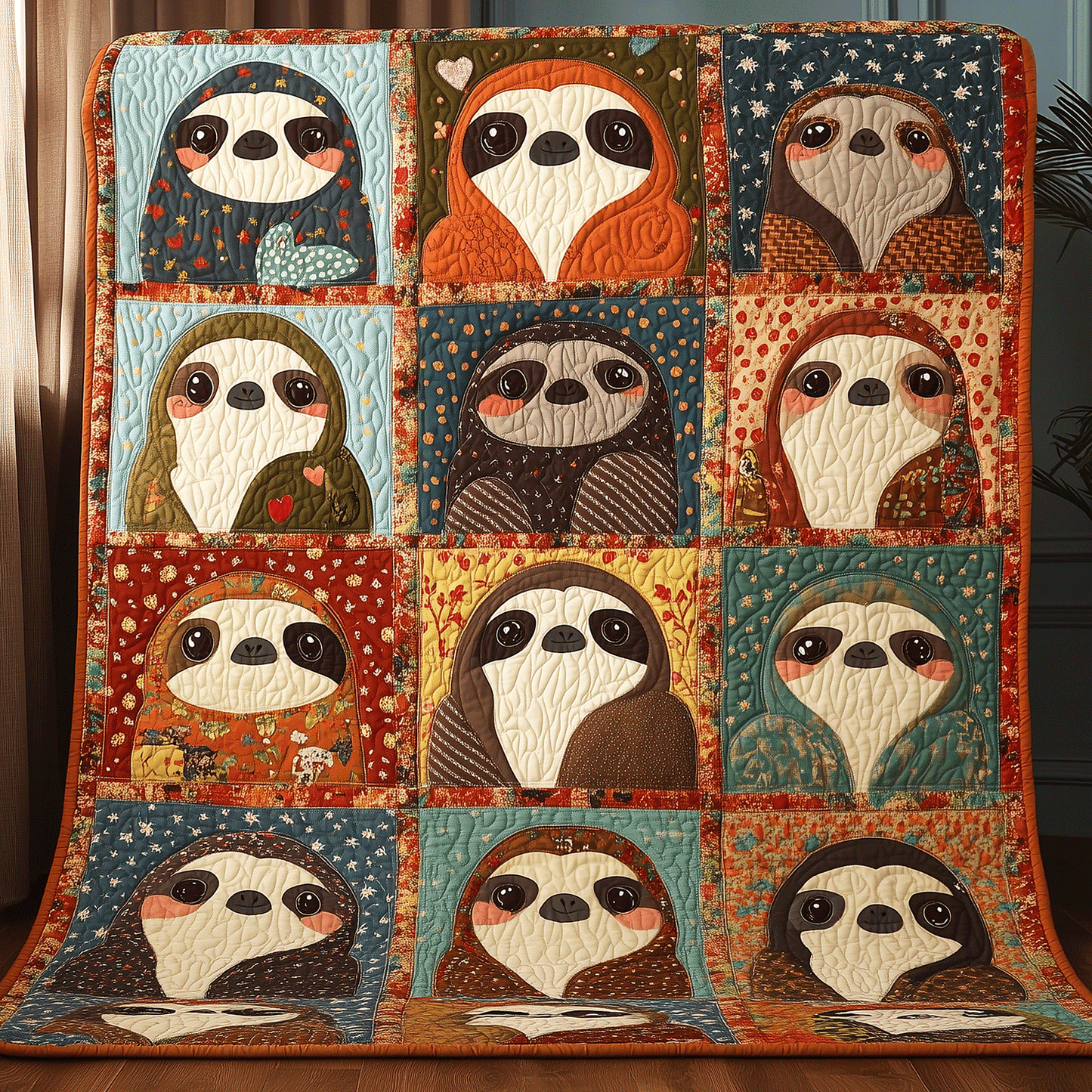 Sloth Cuddle Time Quilted Blanket NCU0TH1408