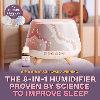 Aroma-Snooze Plus- 8 in 1 Humidifier Kit + Oil +3 Covers