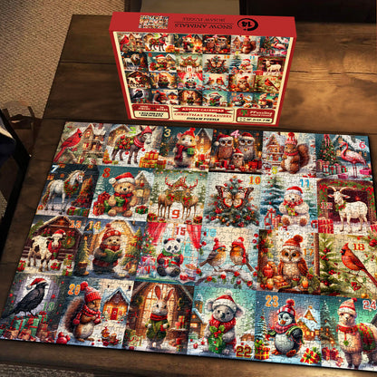 Snow Animals Christmas Advent Calendar Jigsaw Puzzle 1000 Pieces