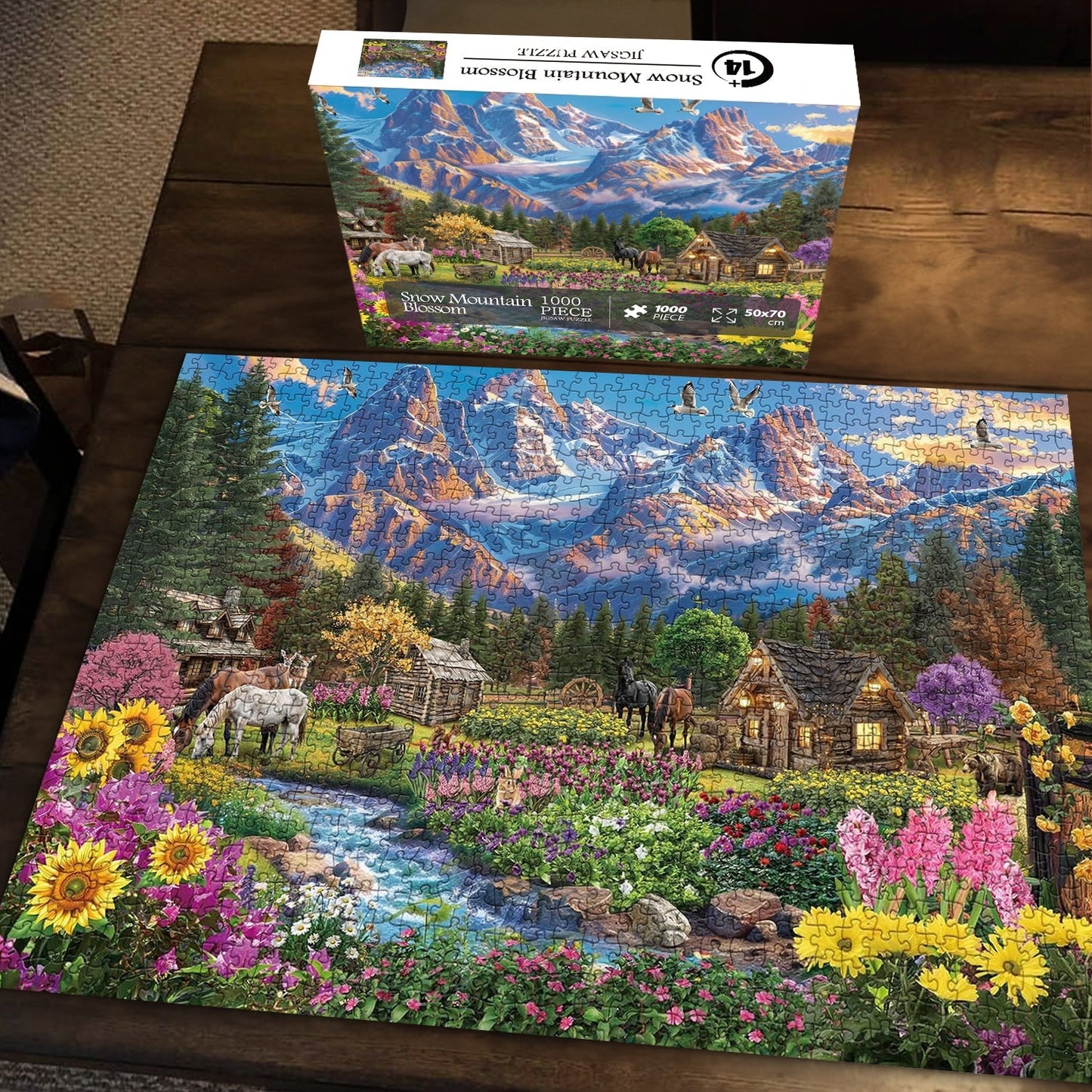 Snow Mountain Blossom Jigsaw Puzzle 1000 Pieces