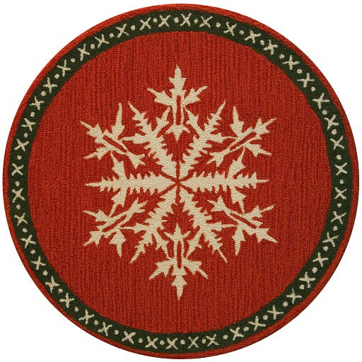 Snowflake CLM1610256TM Round Area Rug