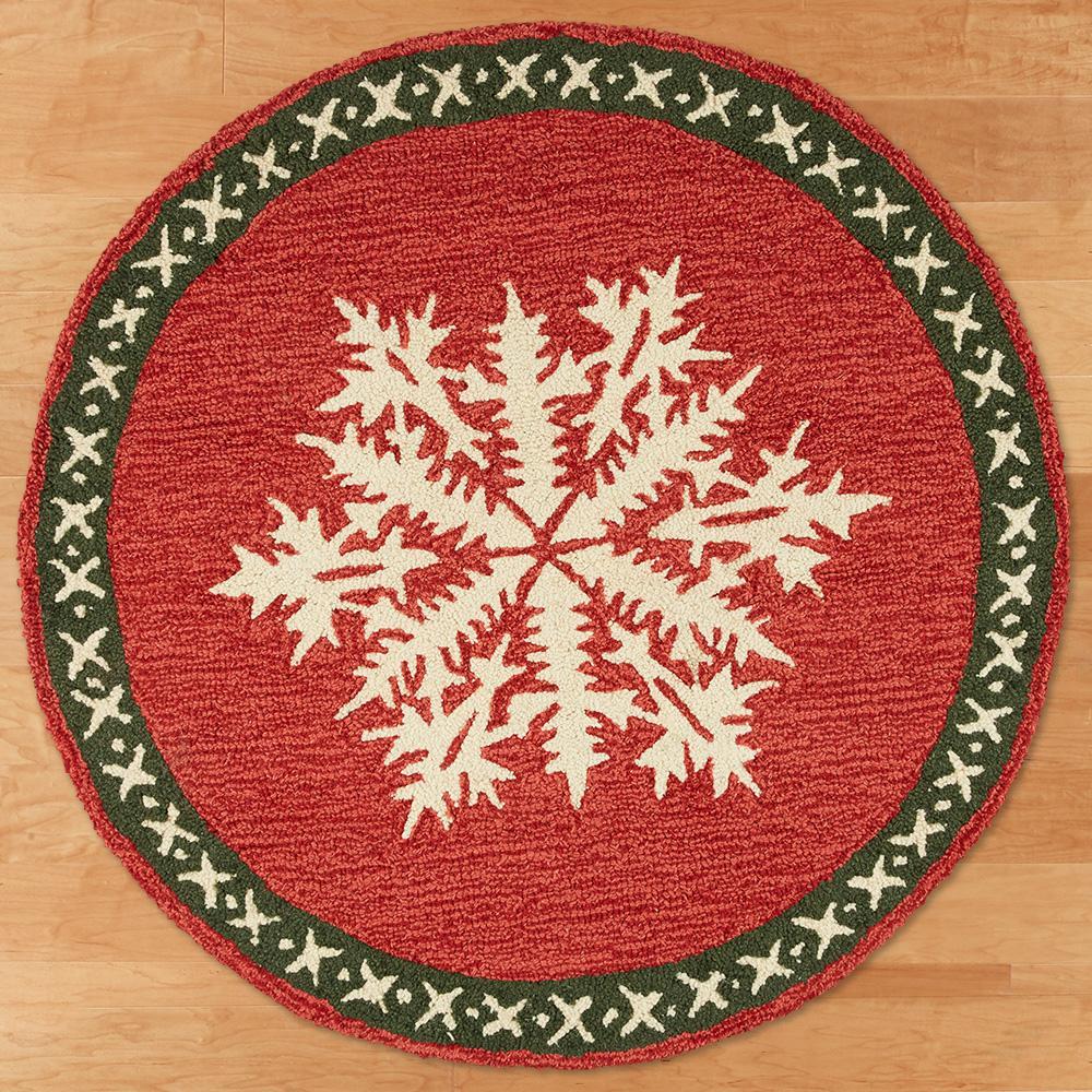 Snowflake CLM1610258TM Round Area Rug