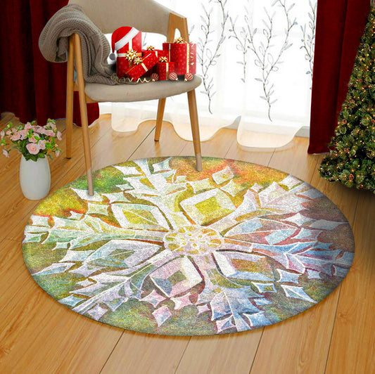 Snowflake HM0611123TM Round Area Rug