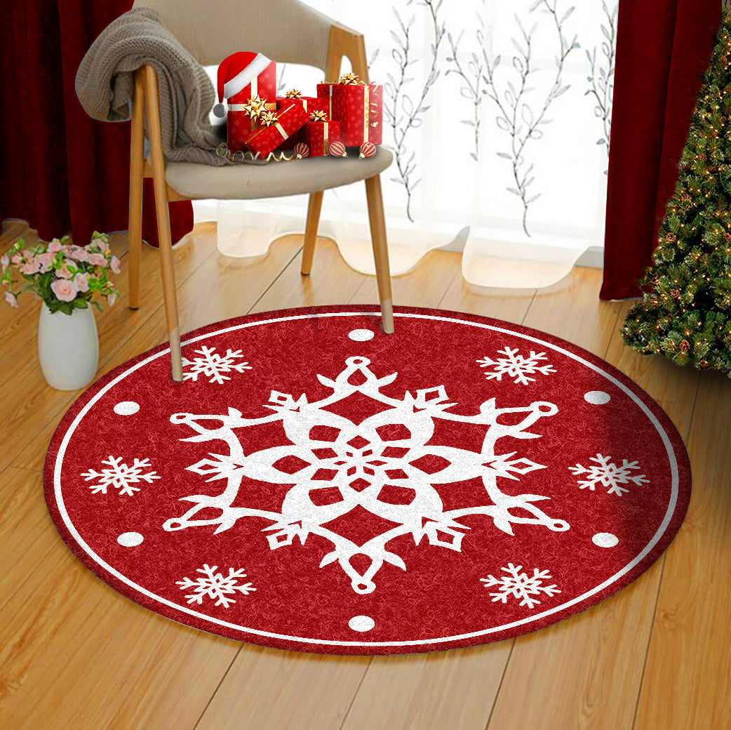 Snowflake HT3010114TM Round Area Rug