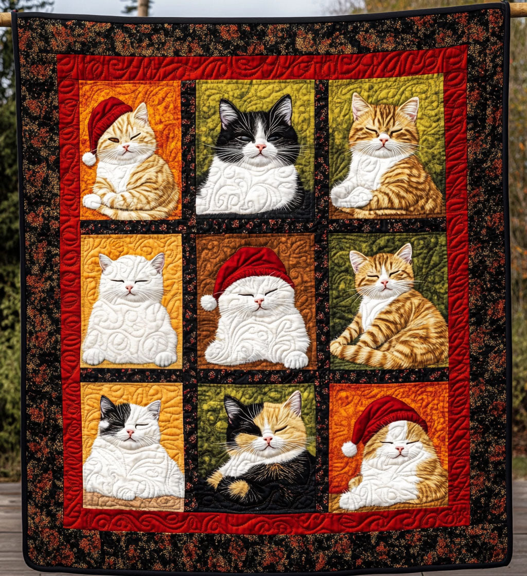 Snowflake Kitty Quilted Blanket NCU0PT538