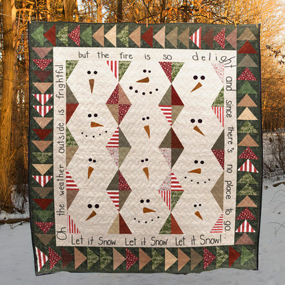 Christmas Snowman CLA11110463Q Quilt Blanket