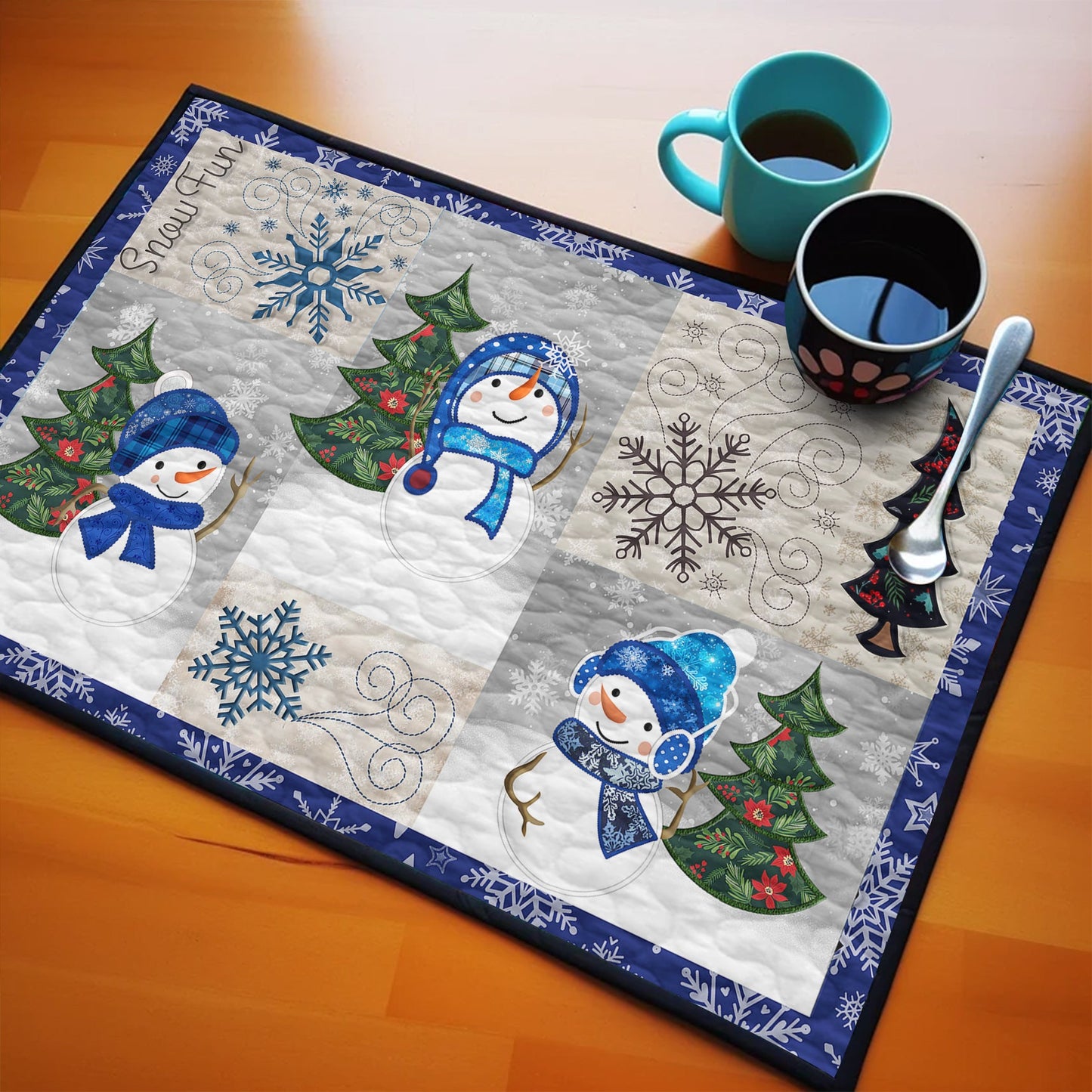 Snowman CLA21112391 Quilted Placemats