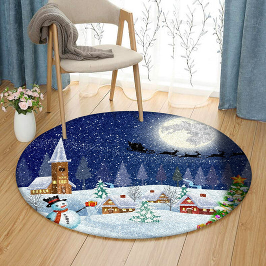 Snowman CLA100825 Round Area Rug