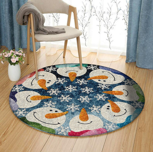 Snowman CLM280827TM Round Area Rug