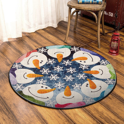 Snowman CLM280827TM Round Area Rug