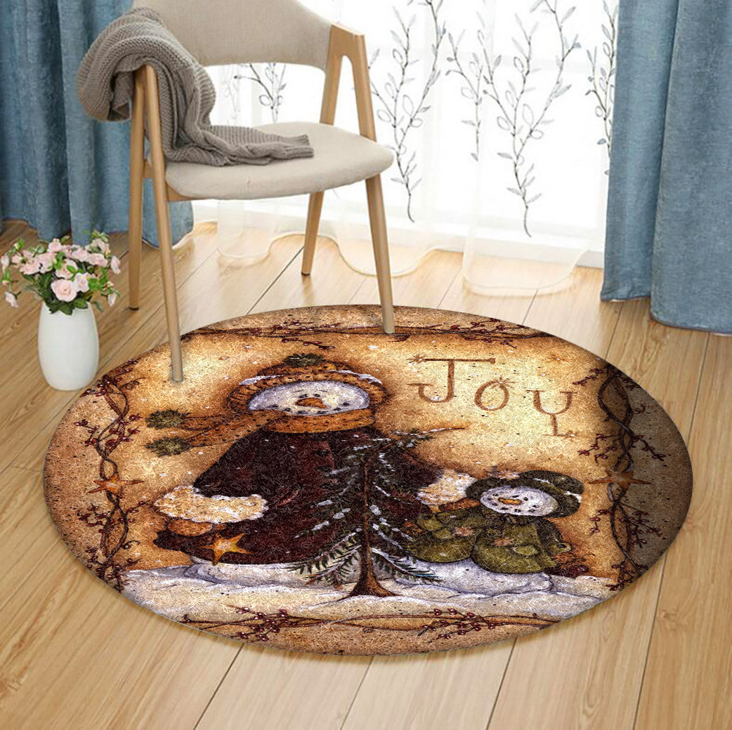 Snowman DV0211039RR Round Area Rug