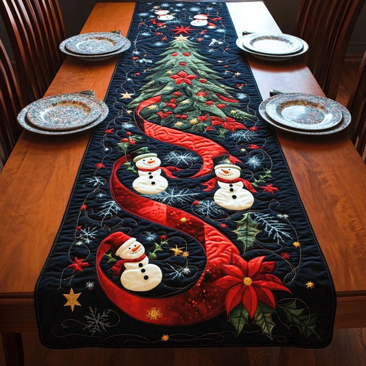 Snowman Delight Quilted Table Runner NCU0PT1401