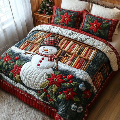 Snowman Tales Quilted Bedding Set NCU0DV2071