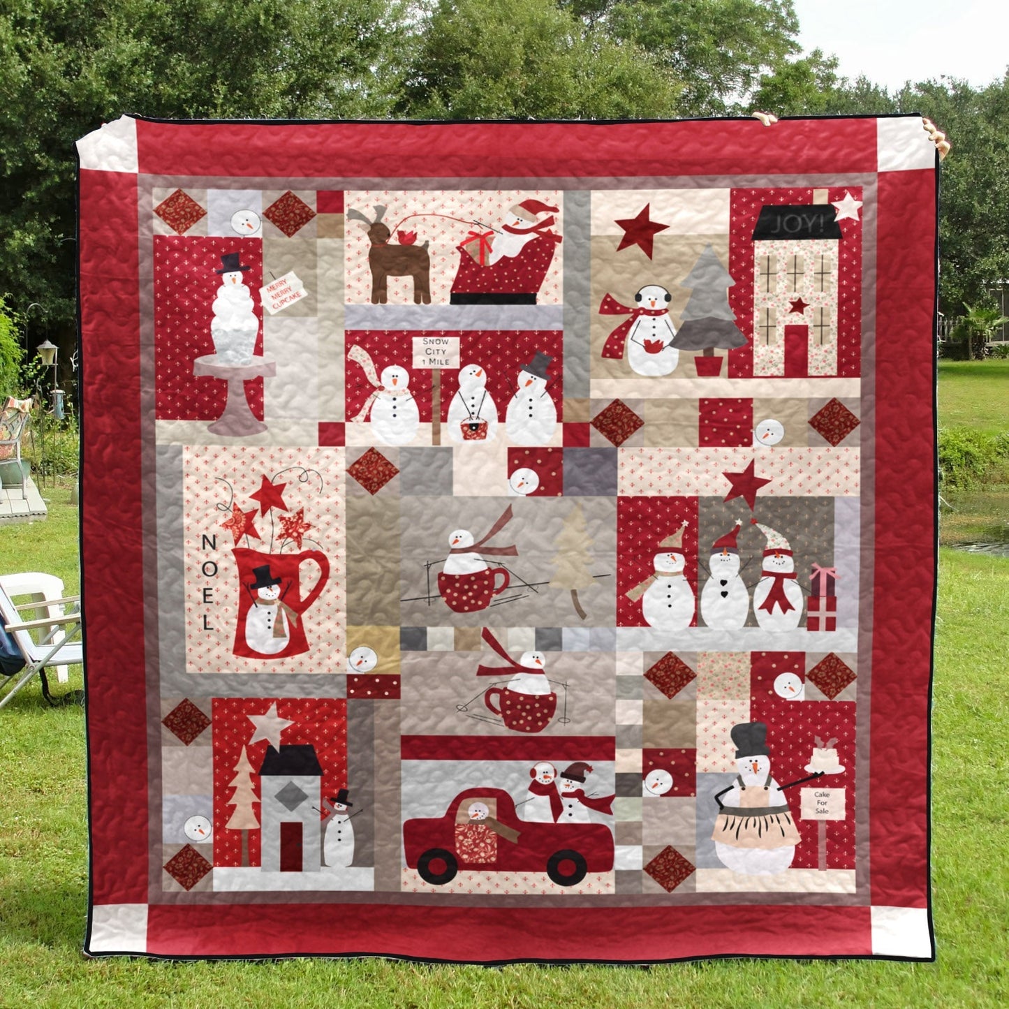 Snowmen Christmas CLA0910639Q Quilt Blanket