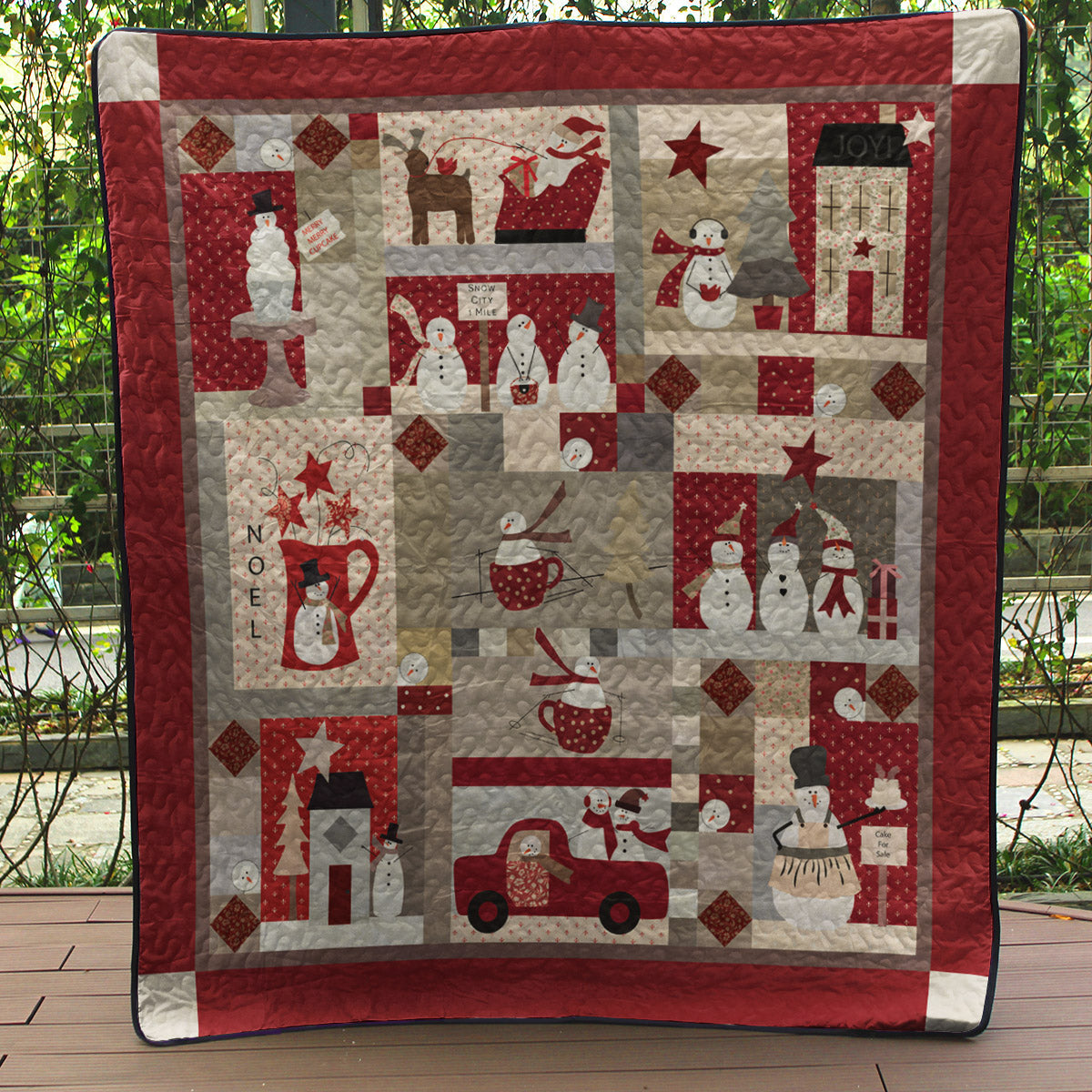 Snowmen Christmas CLA0910639Q Quilt Blanket