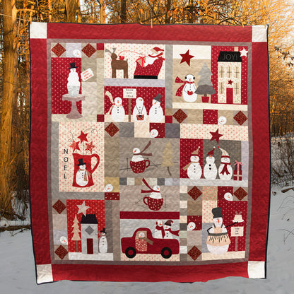 Snowmen Christmas CLA0910639Q Quilt Blanket